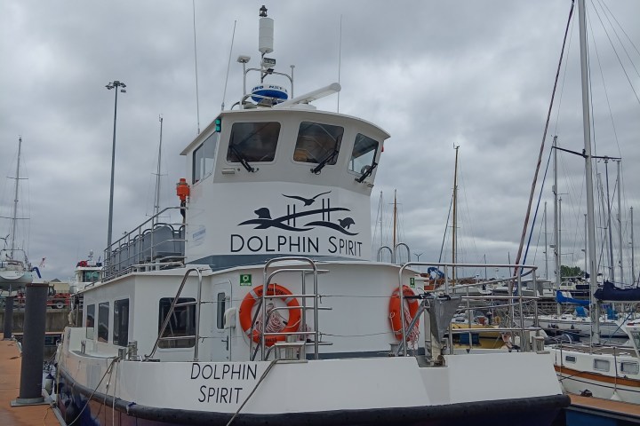 a large ship in the water